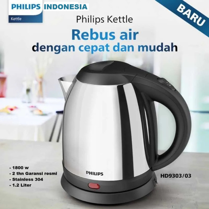 Philips Kettle Stainless Steel - Hd9303 / Kettle Jug Philips Indonesia / Teko Listrik Philips