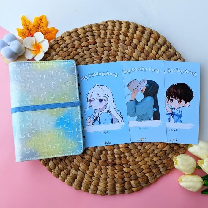 

Paket Binder Nabung A6 Binder Keuangan / Cober Kulit Motif Puzzle