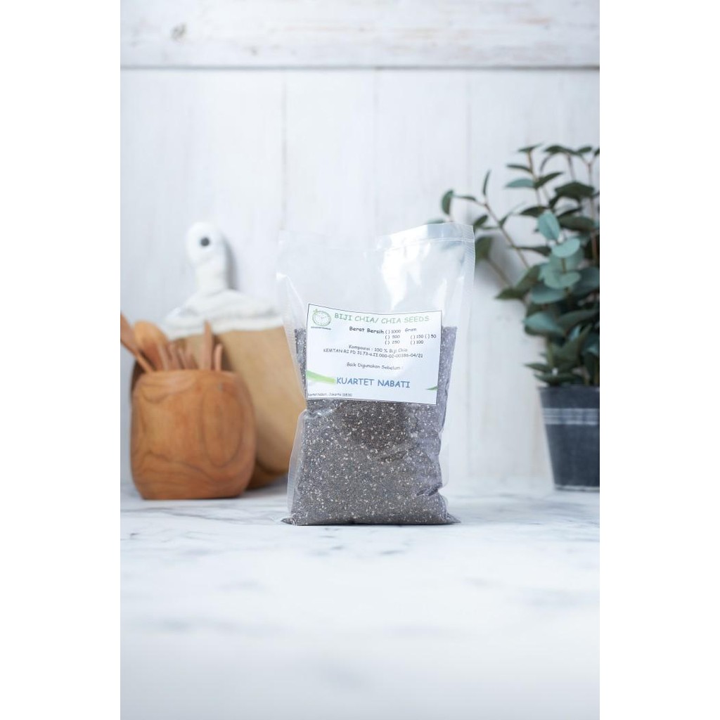 

1000Gr Organic Black Chia Seeds Mexico/ Biji Chia Hitam Organik - Usda
