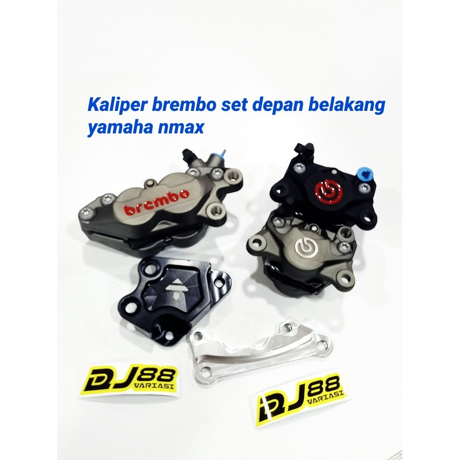 Kaliper Brembo Nmax Depan Belakang 4Piston Dan 2Piston Set Bracket Baru