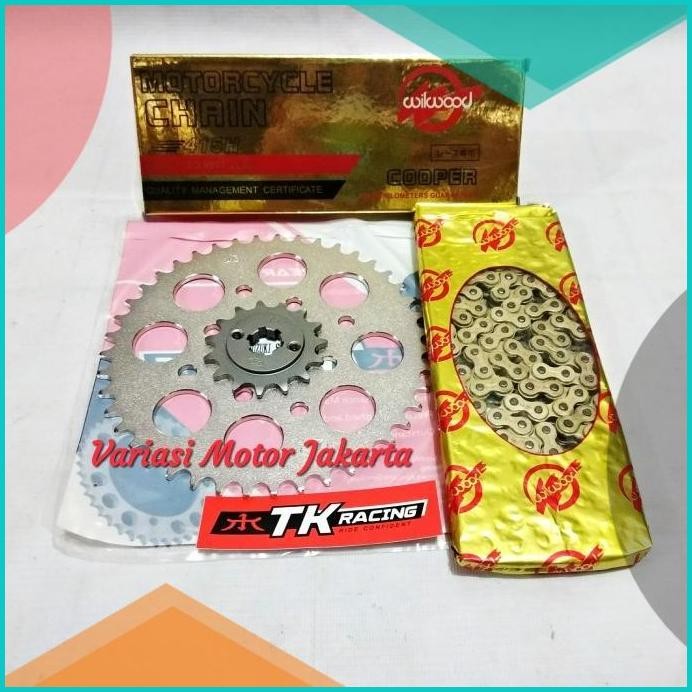 Gear Set TK Japan Rante Wilwood Satria 2T 415 14 43 130 HSBT Gold 11OK