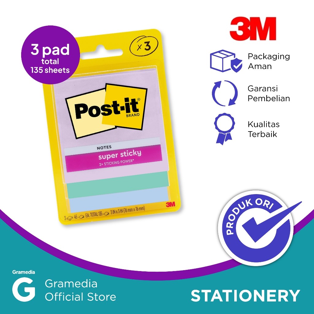 

3M Post It 3321SSPJ Warna Biru