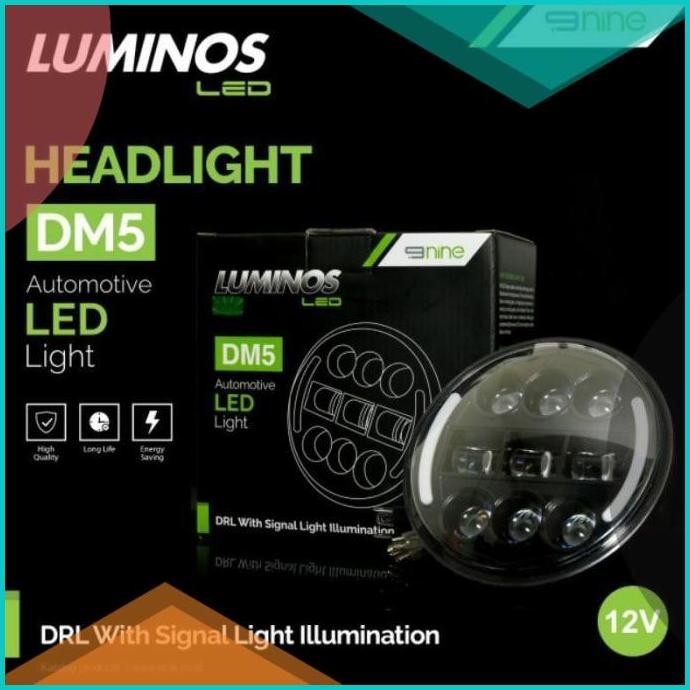 Nine Luminos DM5 Lampu LED Day Maker Daymaker Motor Mobil 5,75 Inch 11