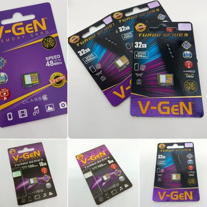 BEBAS ONGKIR - MEMORI CARD VGEN 64GB, 128GB, 256GB, 512GB - Class10 KARTU SD VGEN