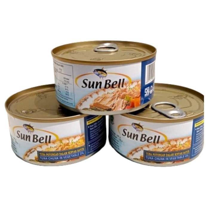 

Ikan Tuna Kaleng Sun Bell Sunbell Halal 185Gr / Tuna Chunk In Vegetable Oil