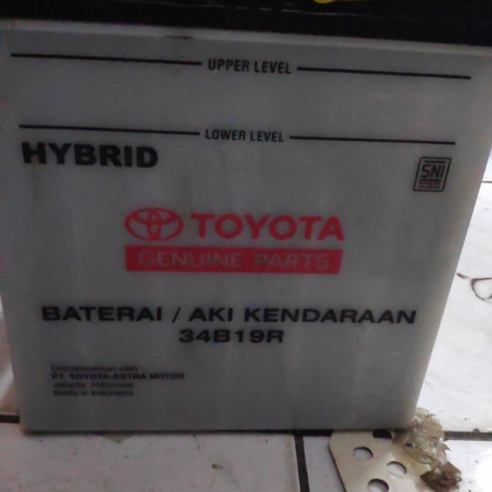 Aki Hybrid Toyota Original 34B19R Avanza Rush Xenia Terios