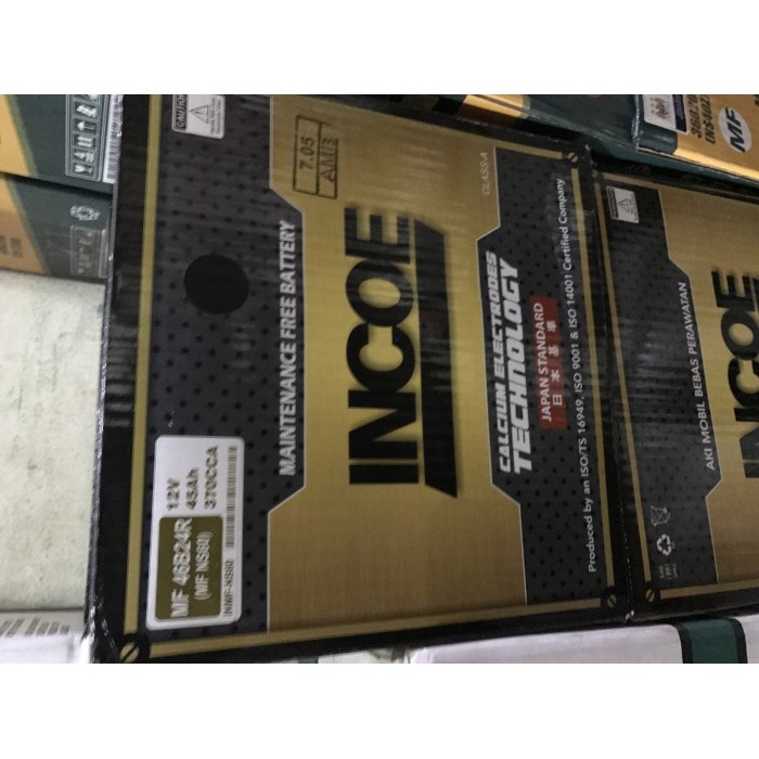 Aki Mobil Incoe Mf Ns 60 Maintenance Free Accu 45 Ampere