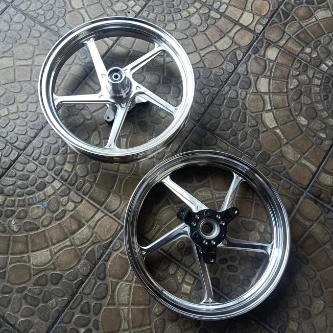 VELG AK55 VND NMAX NEW RING 14-185 215-14 FREE BAUT TUBLES velg nmax new pelek vnd nmax new AGR