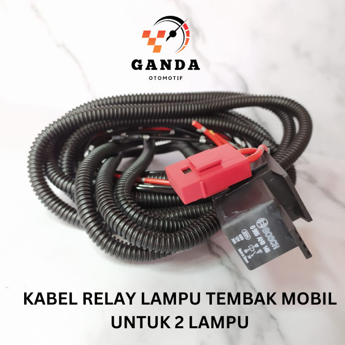 KABEL RELAY SET LAMPU FOGLAMP LAMPU TEMBAK MOBIL 2 LAMPU + RELAY BOSCH