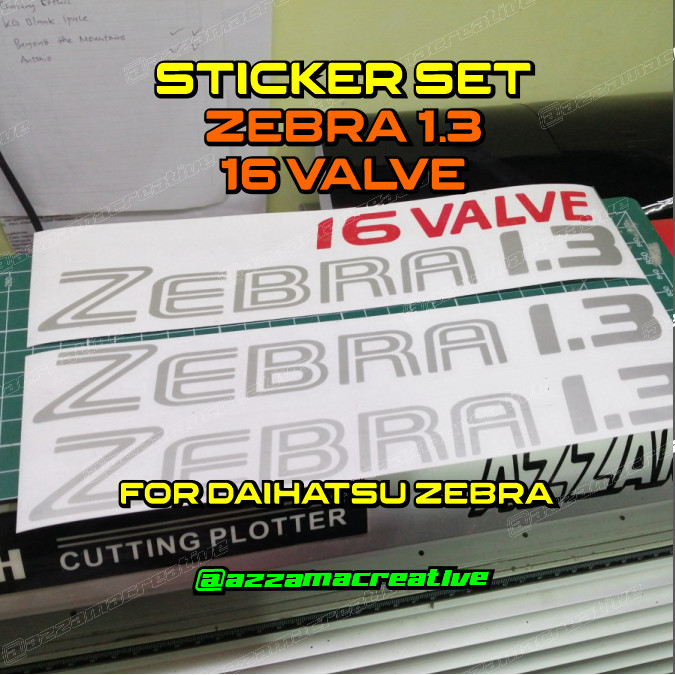 STICKER SET DAIHATSU ZEBRA 1.3 16 VALVE