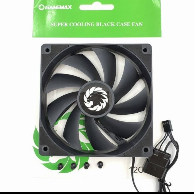 Komputer Fan Gamemax 120mm casing komputer pc case 12cm coolig molex pwm