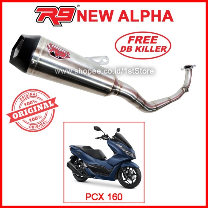 Original R9 New Alpha Pcx 160 Pcx160 2021 Cbs Abs Knalpot Racing Ori