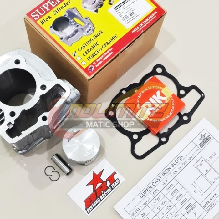 Blok Mesin Brt Bore Up Piston 53Mm Genio New Beat Deluxe Scoopy 2020