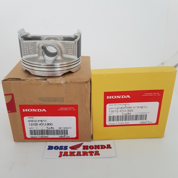 Sparepart Cbr 250 R : (13101-Kyj-900 + 13010-Kyj-305) Piston + Ring Cbr 250R Cbu Ori Honda Thailand