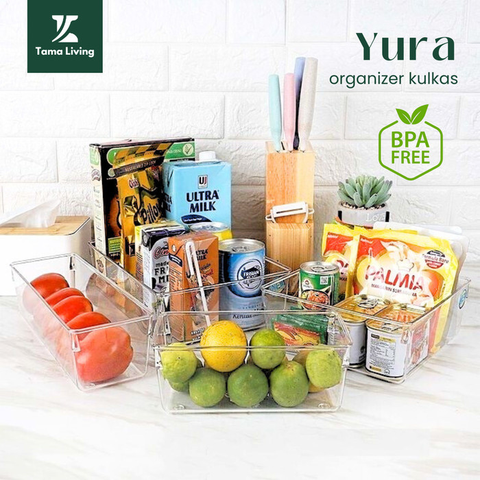 PRODUK TERBATAS TAMAYURA Storage Kulkas Serbaguna Akrilik Wadah Sayur Buah Food Container Organizer