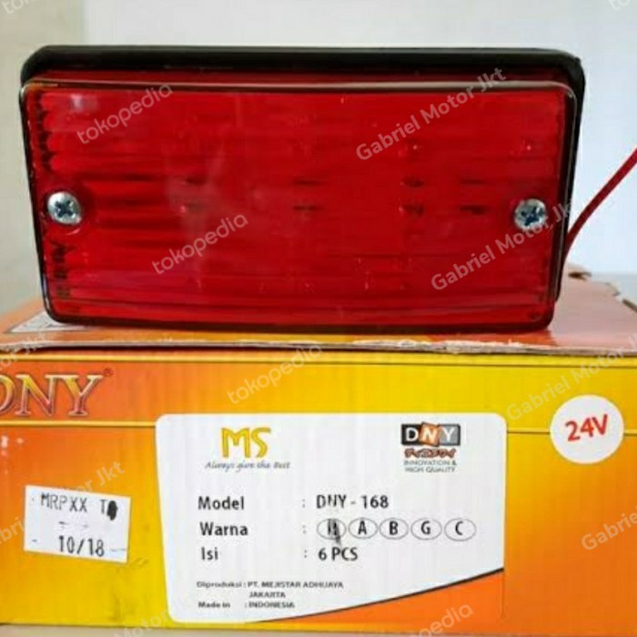 LAMPU LED BAK TRUK MODEL BOHLAM DNY 168 MERAH-PCS