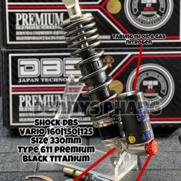 Shock Dbs Premium 611 Tabung Bawah Model Onhlins 310M/330Mm Vario 150