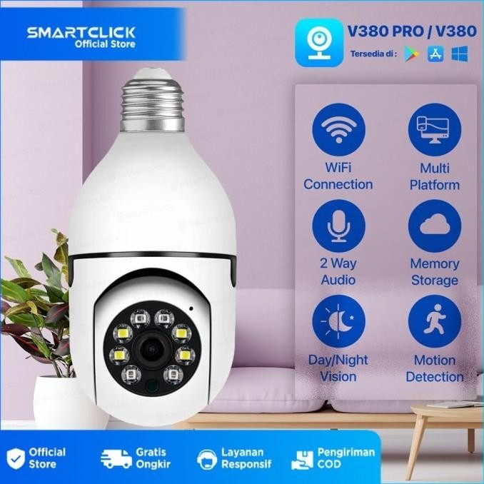 CCTV Outdoor Wifi Waterproof Lampu HD 360 Derajat