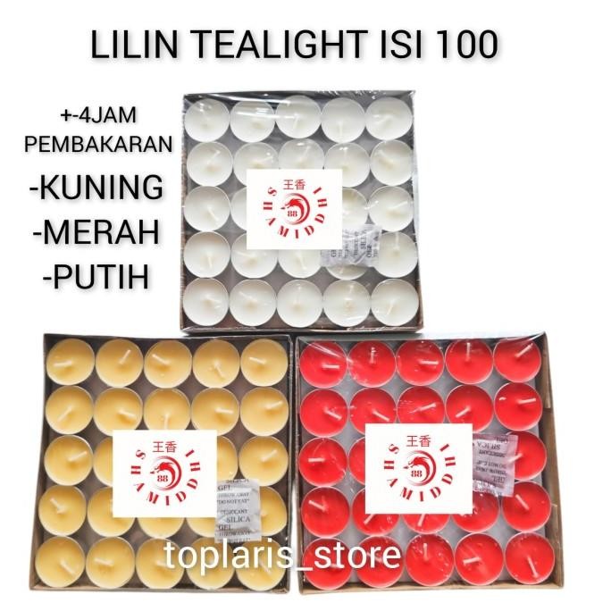 

Ready Lilin Tealight Premium 4 Jam Merah