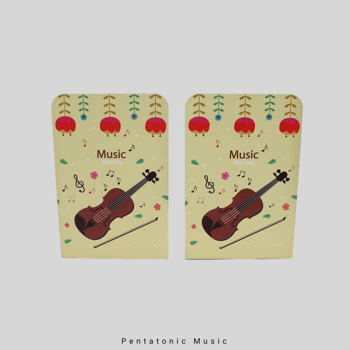 

Andra - Penyangga Buku Pembatas Motif Biola Violin Music Book Ends Dekorasi