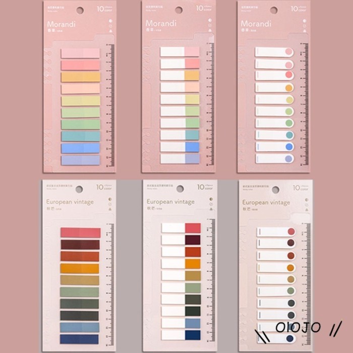 

Andra - 200 Lembar Sticky Note Warna Neon Untuk Pembatas Buku - Ol