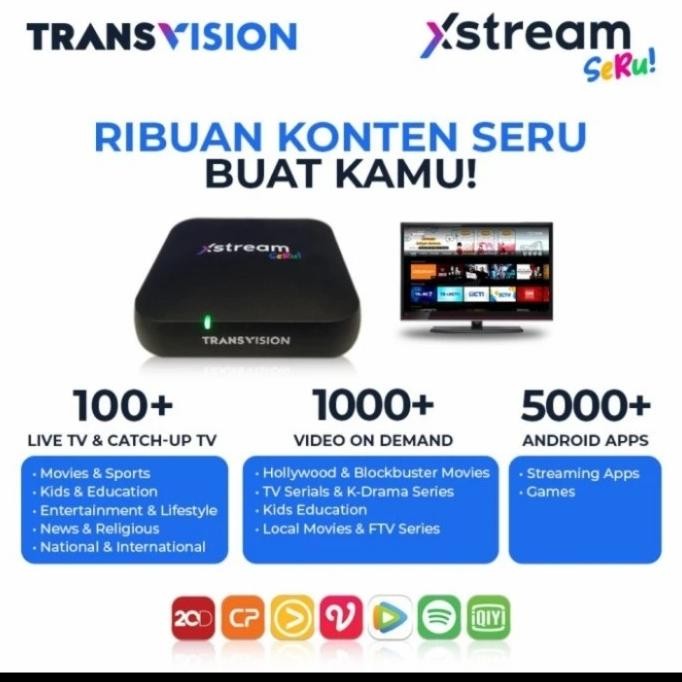 TERMURAH - xstream seru #transvision xstream seru #android box #stb box #smarttv