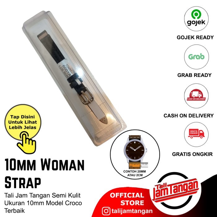 TERBARU 10mm Tali Jam Tangan Kulit Ukuran 10mm Untuk Jam Wanita