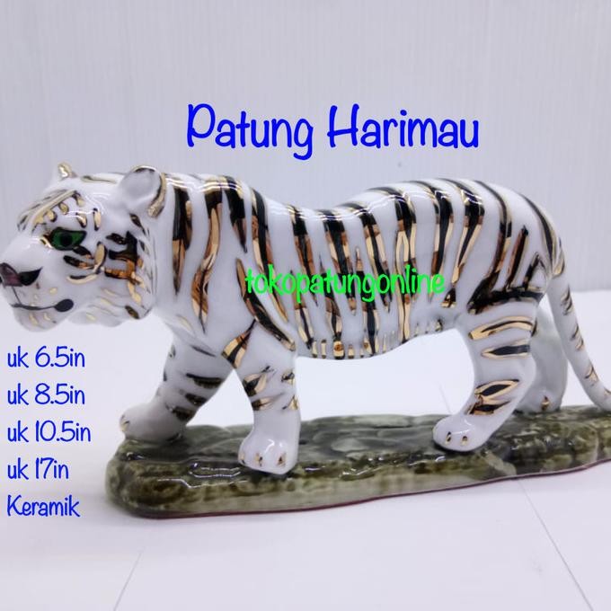 

Ready Patung Harimau Putih Keramik 8.5in New