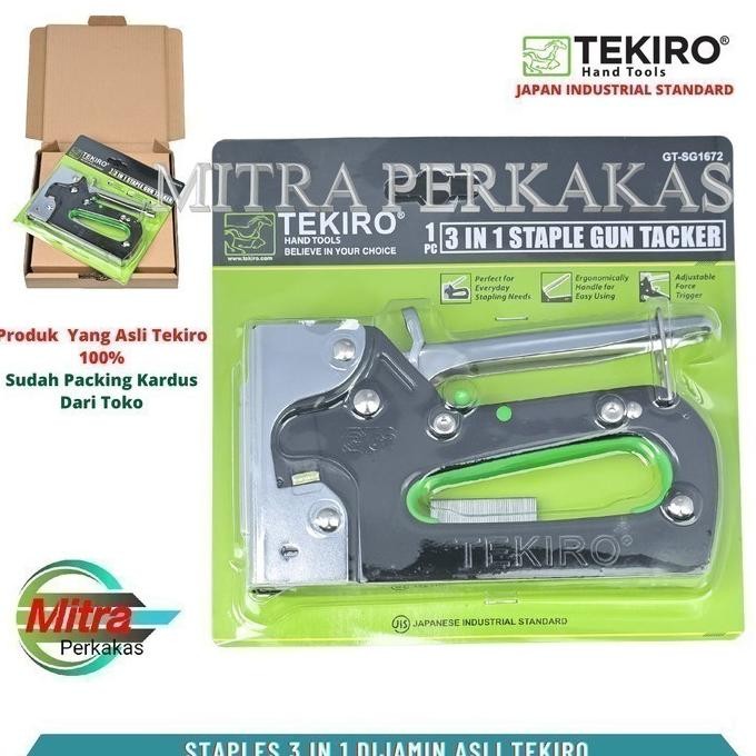 

STAPLES TEMBAK TEKIRO 6 - 14 MM STAPLE GUN 3 IN 1 STEPLES ORIGINAL DAN TERPERCAYA