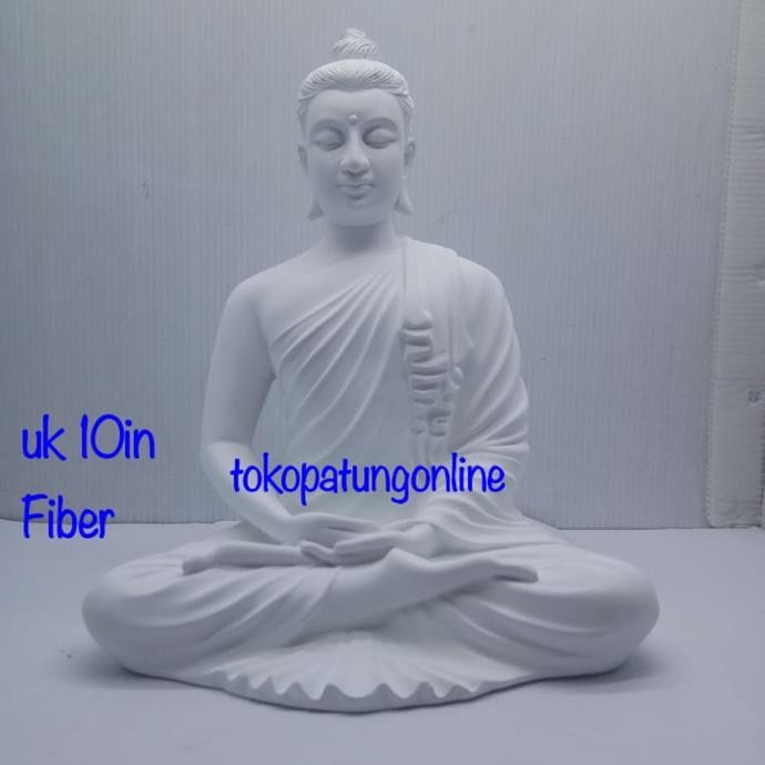 

Ready Patung Buddha Sakyamuni Fibe Putih 10in