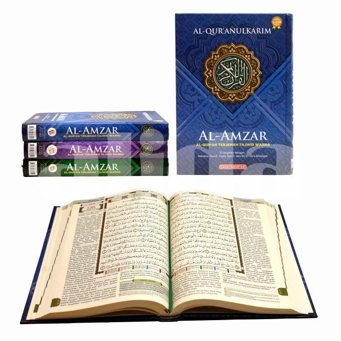 

siap kirim alquran al-amzar terjemah tajwid warna uk besar a4 al-quran alamzar