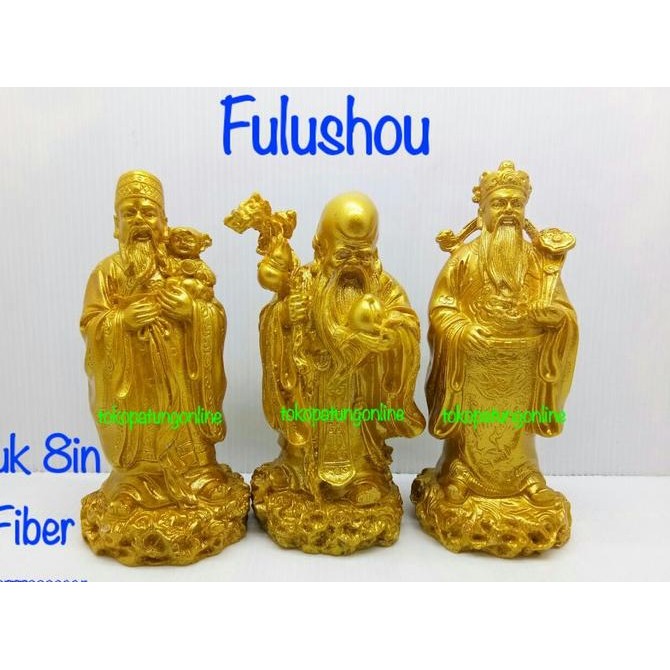 

Ready Patung Fuluso Fulusho Fiber 8in Emas