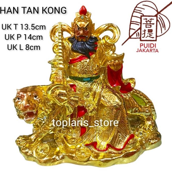 

Ready Patung Han Tan Kong Fiber Emas 6in