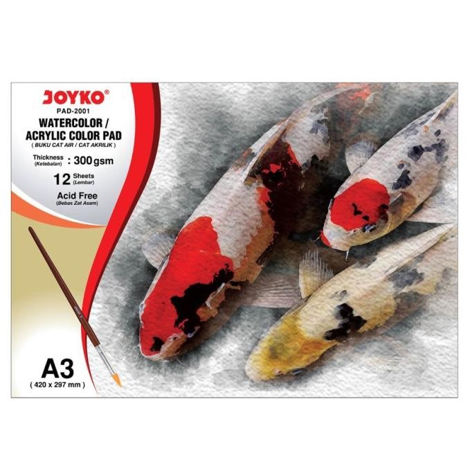 

Sale Watercolor Pad | Sketch Book A3 Joyko 300 Gsm 12 Sheets Murah