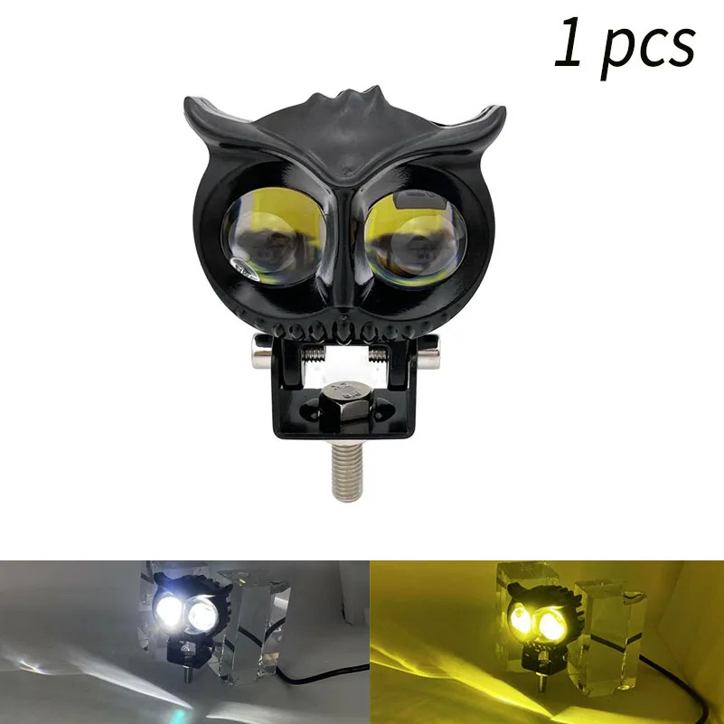 

- OWL Lampu Tembak Motor LED High Beam Dual Color 3800 Lumens 20W 1 PCS - OC2L -