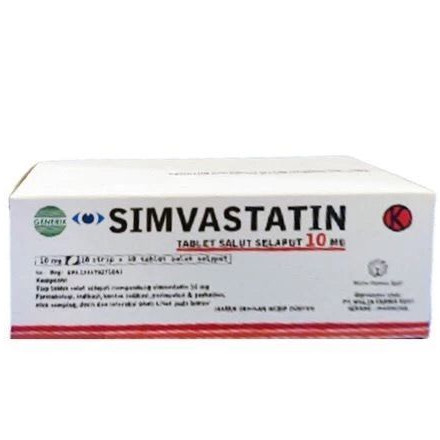 SIMVASTATIN 10MG 1 BOX 100 TABLET (GEN-MULIA)