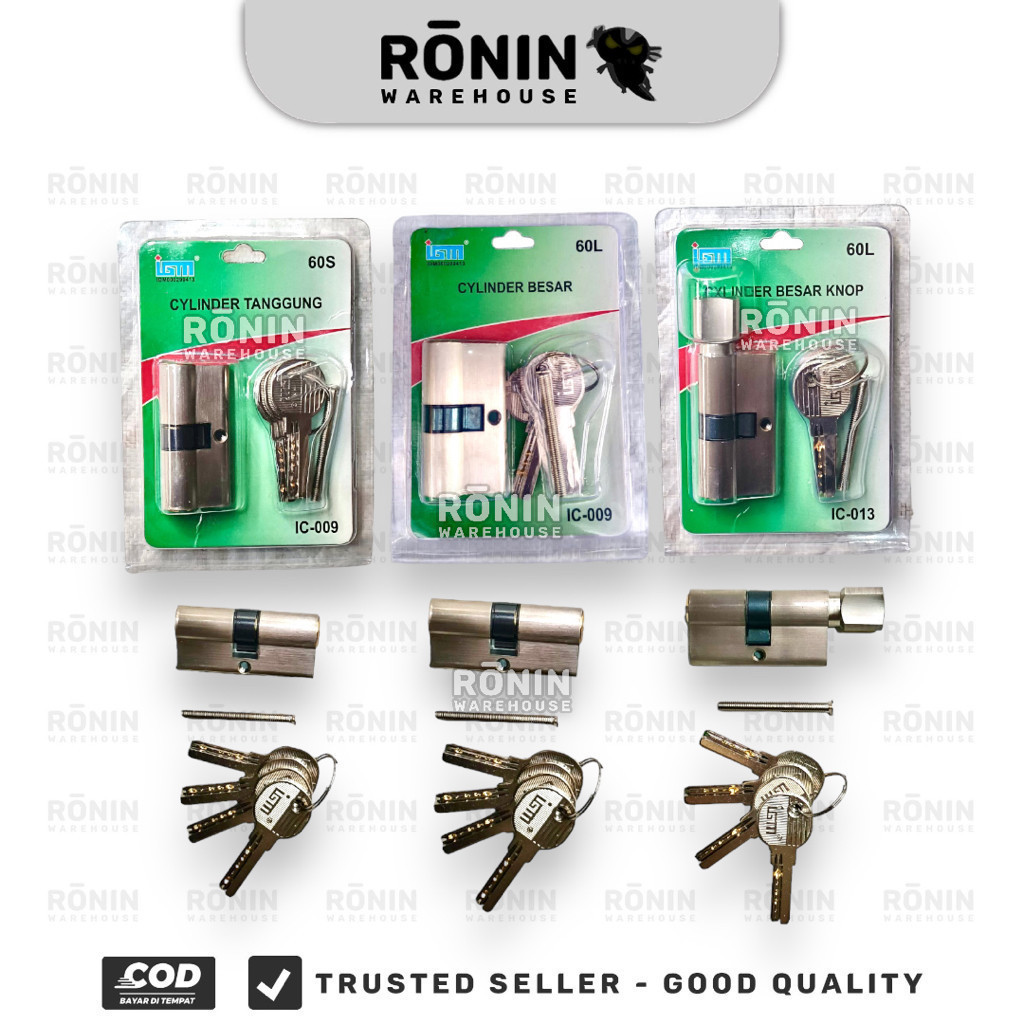 IGM silinder kunci 60mm besar kecil knob body pintu key cylinder