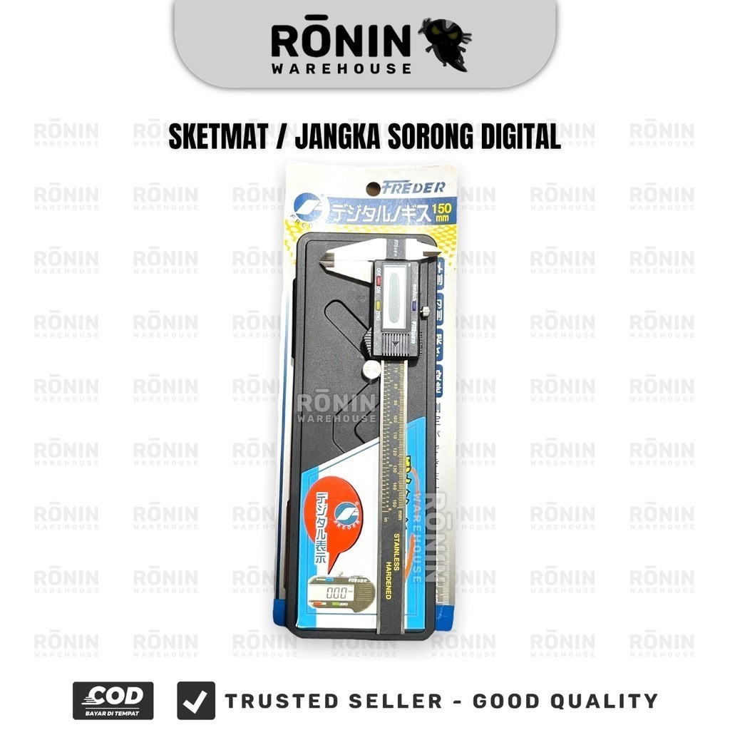 FREDER Sketmat Digital Stainless Jangka Sorong Sigmat Vernier Caliper Kaliper