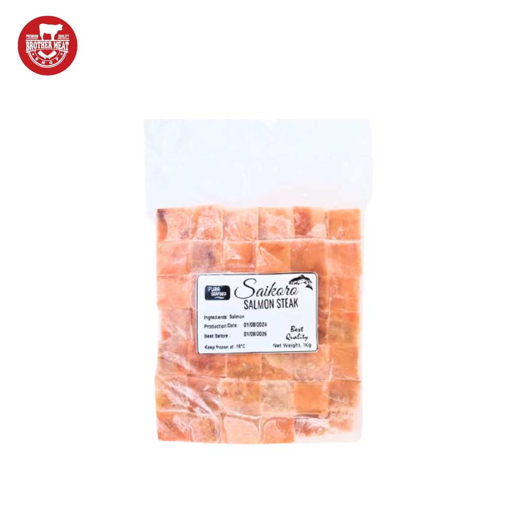 

Salmon Saikoro Cubes Frozen 1kg - Brothermeatshop