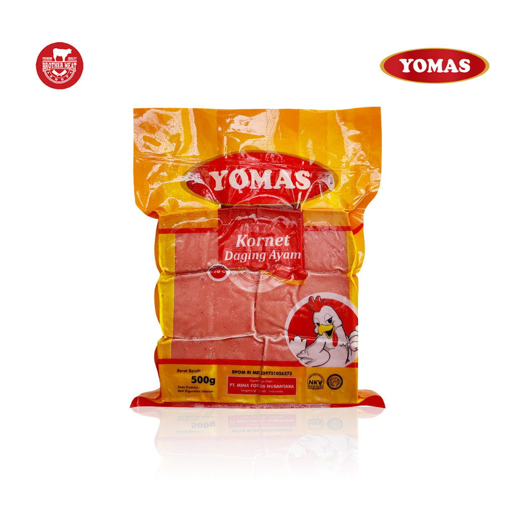 

YOMAS Kornet Ayam 500gr, Olahan Daging Ayam Halal