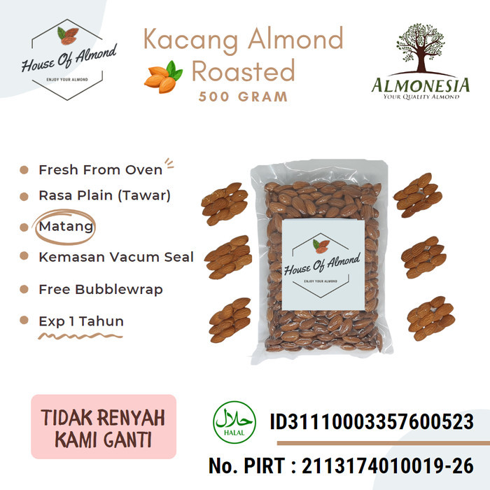 

Cuci Gudang Kacang Almond Panggang Premium Almonesia 500Gr