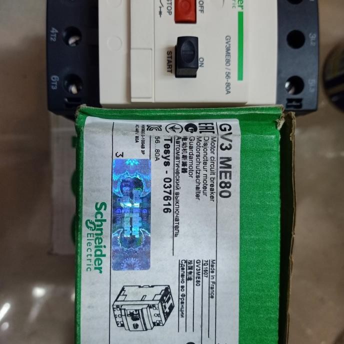 Motor CIRCUIT Breaker GV3 ME80/(56-80a) SCHNEIDER