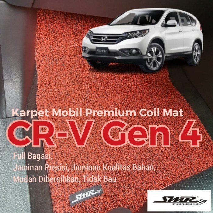 Karpet Lantai Karpet Mie Mobil Honda Crv Gen 4 Full Bagasi ~ Bahan 1 Warna