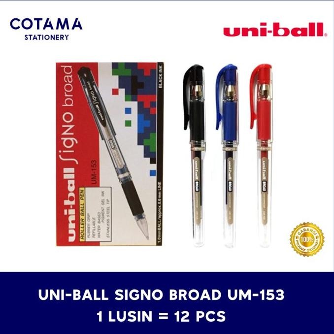 

NEW Pulpen Uniball Signo Broad UM-153 1.0 mm - 1 lusin isi 12 pcs