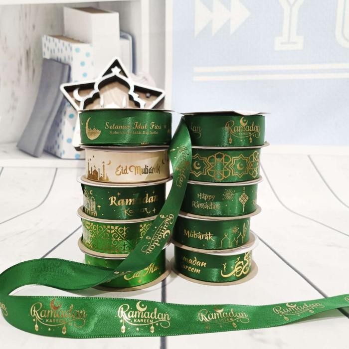 1 Roll Pita Ramadhan 2,5Cm - Pita Idul Fitri Premium Ps303