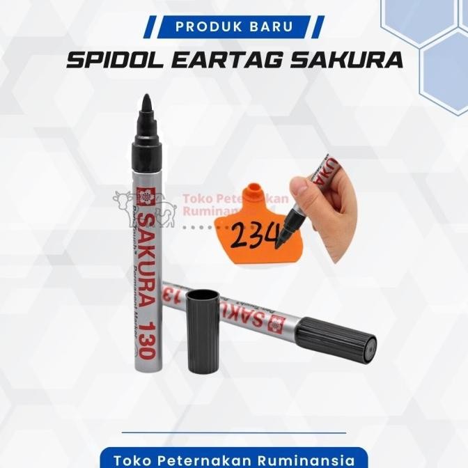

GROSIR Spidol Ear Tag SAKURA - Untuk Eartag Polos Permanent Tahan Air Best Seller