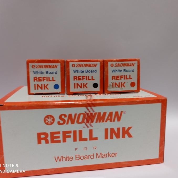 

TERBARU - 1 dus refill tinta spidol snowman whiteboard