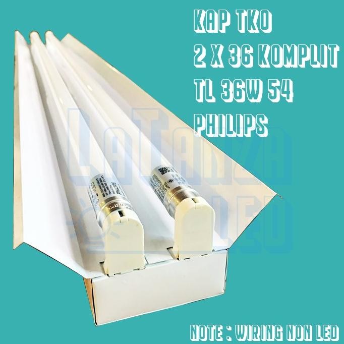 Bisa Payment Tempo Kap Lampu TKO TL 2x36 120cm kap TKO TL 2 x 36 Komplit non led