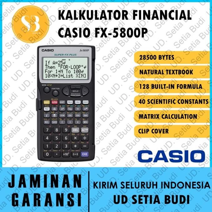 

TERMURAH - Kalkulator CASIO FX-5800P Asli dan Bergaransi