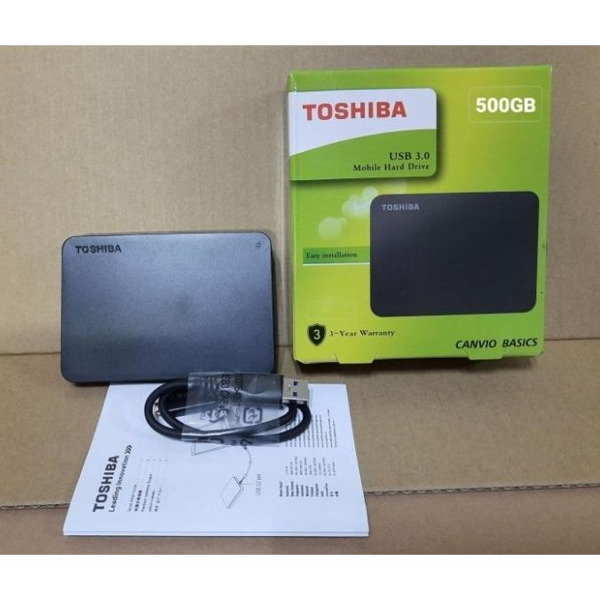 NEW HDD HARDDISK HARDISK EXTERNAL Toshiba Canvio 500GB 500 GB